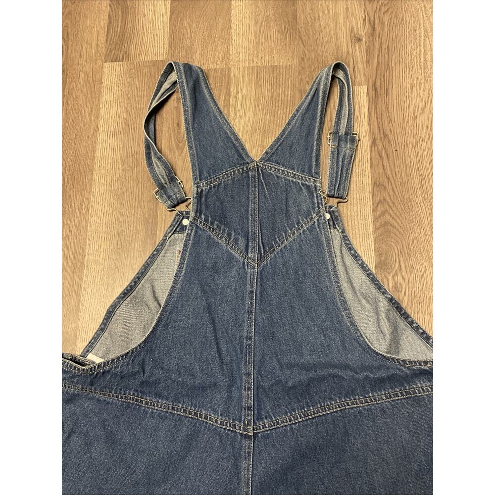 90s Looney Tunes Tweety Bird Denim Overalls Shorts Shortalls Plus 22W 24W - Picture 8 of 12